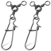 Close up of SILANON 3 Way Swivel Snaps in stainless steel finish